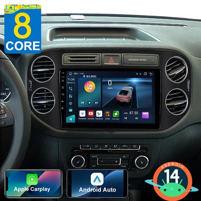 4+64GB Android 14 Carplay RDS WiFi GPS Navi Autoradio Für VW Tiguan 5N GOLF Plus - Bild 1 von 4