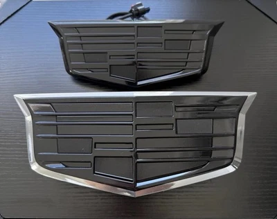 2025 /2026 Cadillac Escalade Black Out Gloss Emblems Front And Rear Kit OEM NEW - Image 1 of 4