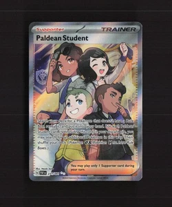 Tarjeta Pokémon holográfica ultra rara arte completo Paldean Student 231/091 Paldean Fates casi nueva - Imagen 1 de 10