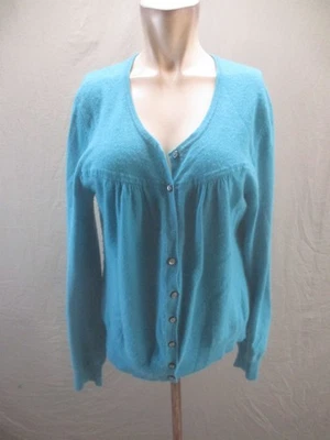 Apt9 Size XL Womens Blue 100% Cashmere Buttons Knit Soft Cozy Beauty Cardi 402 - Image 1 of 4