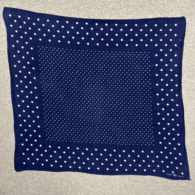 Bandana elefante vintage años 40 azul color rápido baúl plumón algodón lunares EE. UU. Foto 1 de 4