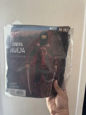 DISFRAZ HALLOWEEN INFANTIL / COBRA NINJA / ROJO / NIÑO M (8) / NUEVO Foto 1 de 4