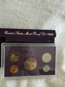 1990 Clad Proof Set U.S. Mint Original Government Packaging OGP COA - Picture 1 of 4