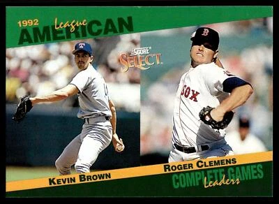 1993 Score #62 Kevin Brown / Roger Clemens Select Stat Leaders - Image 1 of 2