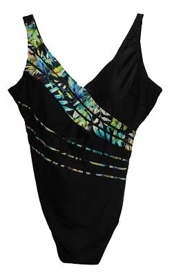 NEU Übergröße Damen Badeanzug formendes Vorderfutter Softschal Gr.54,56,58,60 B  - Bild 1 von 3