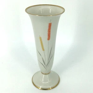 Vintage Alka Kunst Vase Bavaria Porcelain MCM Wheat Pattern Schilf 7.5" H - Picture 1 of 8