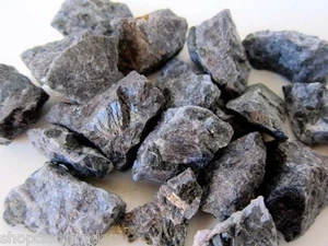 One Mystic Merlinite Indigo Gabbro Rough Stone 30-40mm Reiki Healing Crystal - Picture 1 of 2
