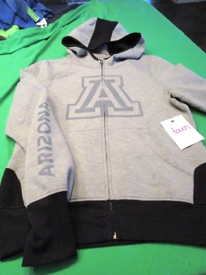 NWT NCAA ARIZONA WILDCATS WOMENS HOODIE HOODED ZIP SWEATSHIRT JACKET GRAY MED - Image 1 of 2