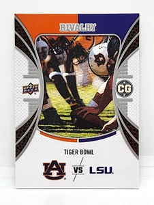 TIGER BOWL AUBURN VS LSU / 2014 UD CONFERENCE GREATS / RIVALRY PATCH #P-30 - Picture 1 of 2