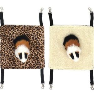 2Pack Rabbit Guinea Pig Rat Chinchilla Hammock Small Animal Hanging Bed Cage Toy