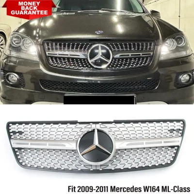 Front Grille Grill Star For Mercedes W164 2009 2010 2011 ML350 ML450 ML500 ML63 Foto 1 de 4