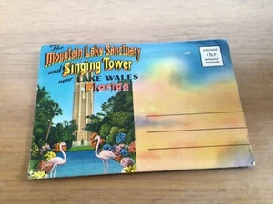 Beautiful 1940’s Souvenir Folder Foldout Postcard Mountain Lake Sanctuary Lake W - Picture 1 of 6