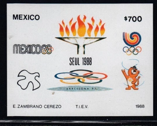MEXICO Seoul Summer Olympics MNH souvenir sheet - Изображение 1 из 1