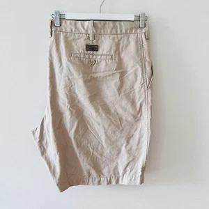 RM Williams Chino Shorts Size 48 Big Mens Cotton Casual Beige Pockets Zip Loops - Picture 1 of 23
