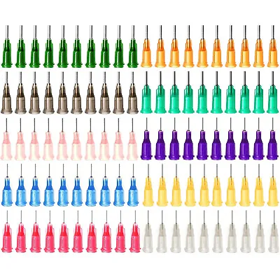 0.5  Short Blunt Tip Syringe Needle Luer Oil Glue Ink Dispensing Liquid Henna • 14.49£