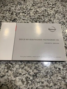 2013 NISSAN NV1500/NV2500 HD/NV3500 HD FACTORY OWNERS MANUAL ALL MODELS OEM - Picture 1 of 2