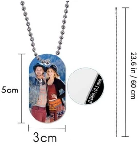 Collana PIASTRA Militare CIONDOLO Targhetta Piastrina Acciaio unisex Con FOTO - Foto 1 di 3