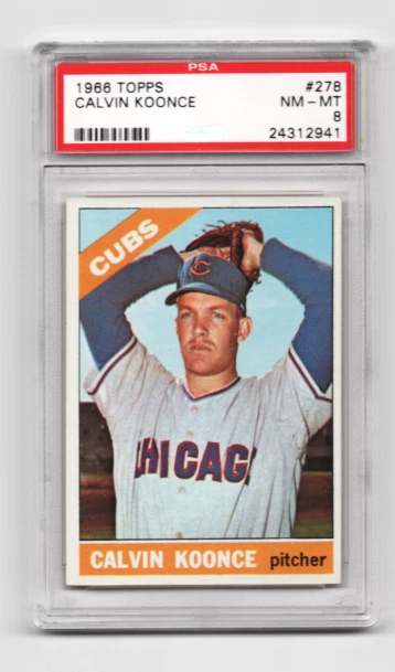 1966 TOPPS # 278 CALVIN KOONCE,CUBS-PSA 8++++++VIVID BEAUTY ! - Image 1 of 1
