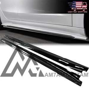 AT Style Carbon Side Skirts For 2017 2018 2019 2020 2021 2022 2023 Tesla Model 3 - Picture 1 of 6