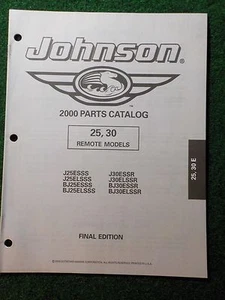 2000 OMC Johnson Outboard Parts Catalog Manual 25 30 HP E Remote Final Edition - Picture 1 of 4