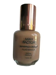 Vintage Max Factor Whipped Creme Fluid Makeup SUNTAN (WARM 5) 1.25 fl. oz. - Picture 1 of 6