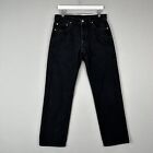 Vintage Levi's Mens Jean 34x32 Black 501 Original Fit Straight Leg Button Fly