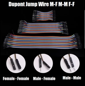 40 Dupont Sprungdraht MM WW MW Jumper Breadboard Kabel Blei 10 21 30cm - Bild 1 von 9