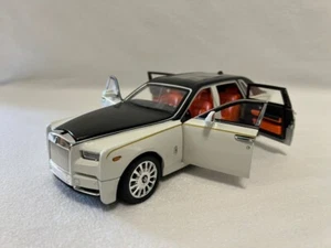 1:18 Rolls-Royce Phantom Model Car, Zinc Alloy Pull Back Toy Diecast Car with So - Picture 1 of 48