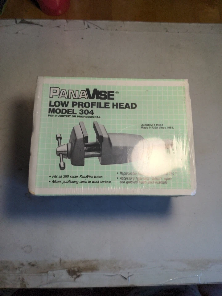 PanaVise 304 Low Profile Vise Head Fits 300 Series Bases Steel Jaws Open 2.25"