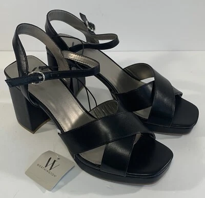 Sandalias de tacón negras oscuras románticas/brujas Worthington para mujer EE. UU. 9,5 NUEVAS CON CAJA Foto 1 de 4