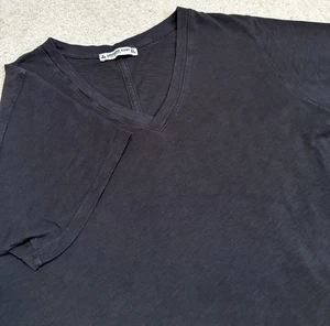 American Giant Tshirt Damen XL V-Ausschnitt 100% Supima Baumwolle Schwarz Kurzarm - Bild 1 von 12