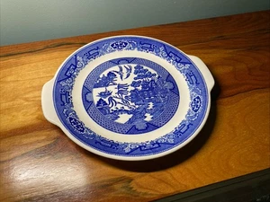 Blue Willow Ware By Royal China Lugged Handel Platter 10 1/2" - Picture 1 of 1