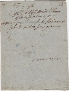 KK768-PERGAMENA 1601-CONTRATTO PER UN TERRENO DI ANZOLA (BOLOGNA) - Picture 1 of 3