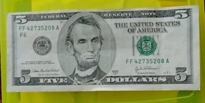 2003A Old Style Five Dollars Banknote - Picture 1 of 4