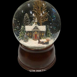 2012 Musical Snow Globe Church Scene Christmas Holiday Plays "Oh Holy Night" - Picture 1 of 8