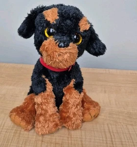 Ty Brutus Rottweiler Puppy Dog Brown Black 2016 Plush 10” Red Collar - Picture 1 of 11