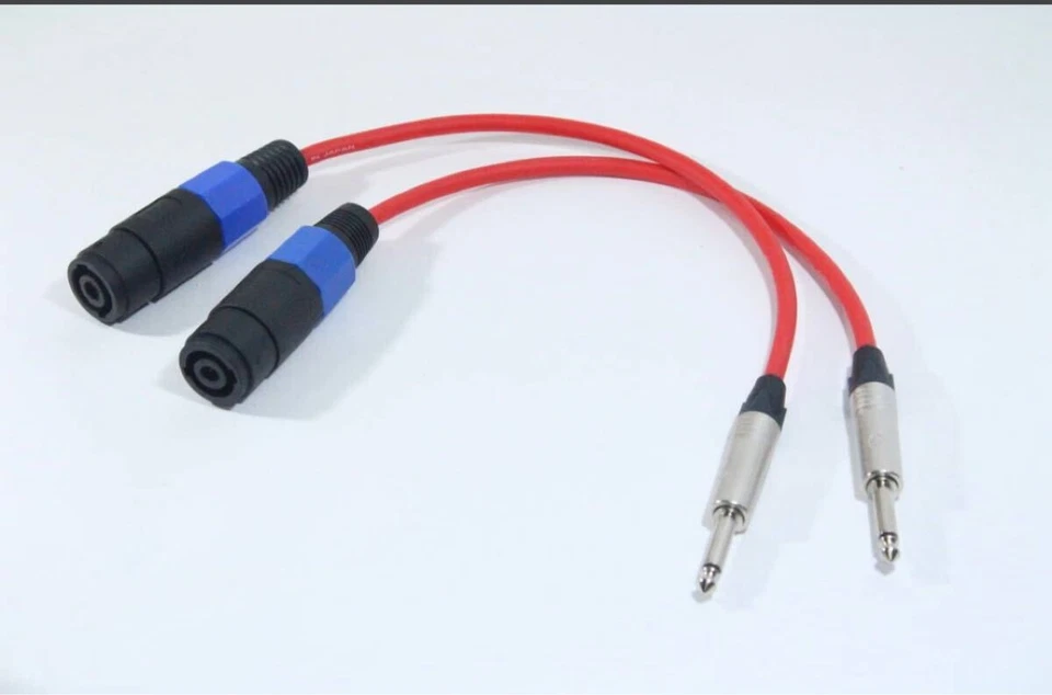 Juego de 6 cables de conversión de altavoces, Speakon a TS hembra, adaptador de audio Foto 1 de 1