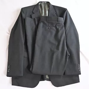 Vtg Stafford 44L 36x34 Gray 100% Wool USA Made Mens Jacket Pants Suit - Picture 1 of 12