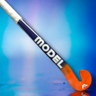 Model goalie hockey stick wooden long head mid bow zig zag shaft Fiber Reinforce