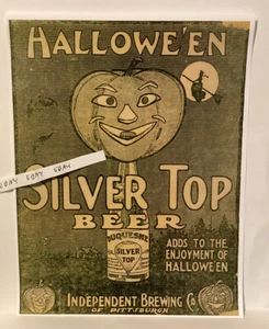 1898 Duquesne Beer Rare Halloween Ad Independent Brewing Co. Pittsburgh Pa. NEW - Picture 1 of 3