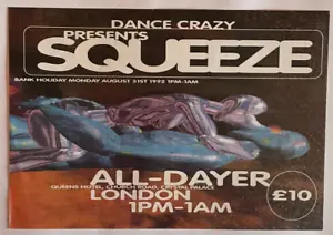 DANCE CRAZY presents SQUEEZE - A5 RAVE FLYER - 31/8/1992 - LONDON - BIZARRE INC - Picture 1 of 2