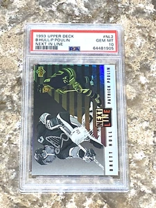1993-94 Upper Deck Next In Line Brett Hull Patrick Poulin #NL2 GEM MINT PSA 10 - Picture 1 of 2