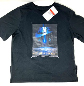 Nike Air InterstellAIR Explorer KIDS Short Sleeve T Shirt Black Size Large - Picture 1 of 6