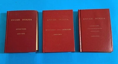 OLD 4 ALBANIAN BOOKS-ENVER HOXHA-SPEECHES-1961-1966-1971-1973-COMUNISM TIME - Image 1 of 2