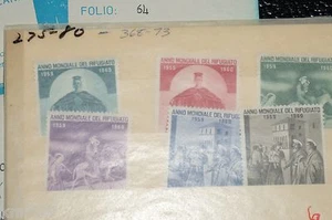 Vatican City # 275-80 MNH Complete 1960 Refugee Set EXTREME FINE STAMPS - Picture 1 of 10