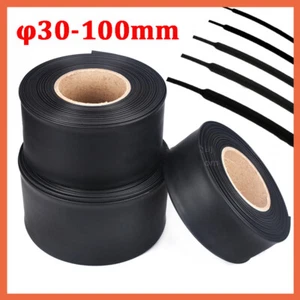 Tubo termorretráctil φ30-100 mm tubo termorretráctil eléctrico funda cable/tubo de alambre negro - Imagen 1 de 7