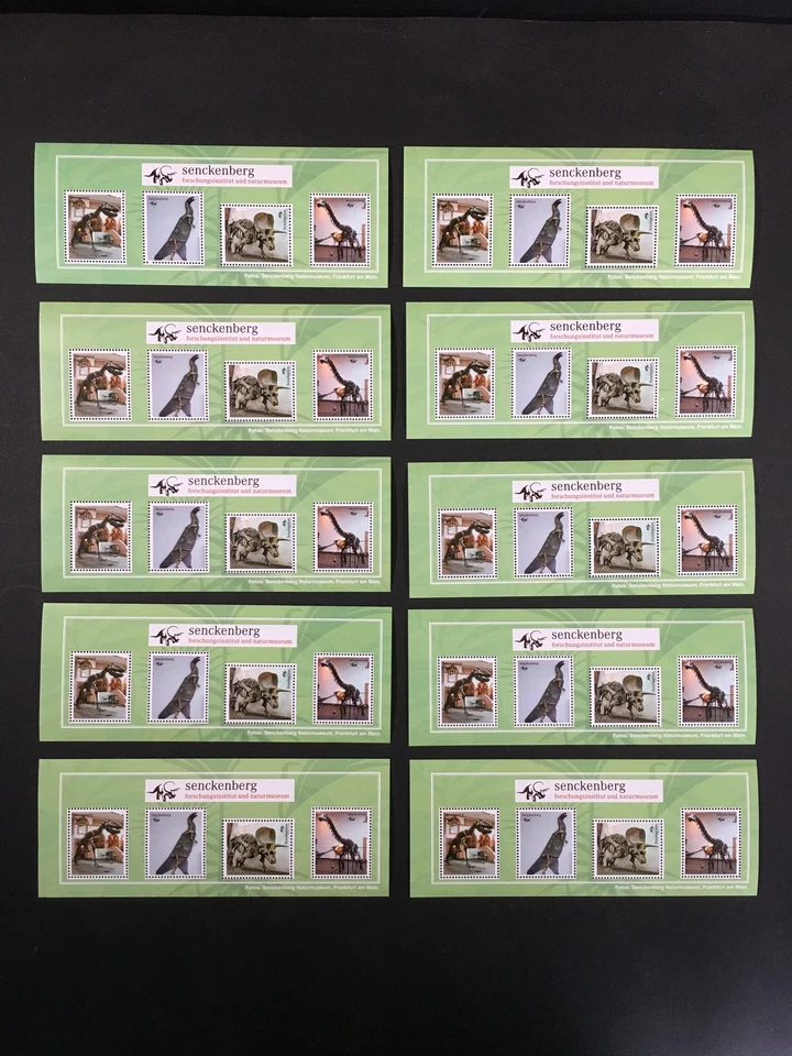 德国 S/S Frankfurt/MAIN SENCKENBERG-MUSEUM DINOSAURS DINOSAUR 10 块 m5440 — 第 1/3 张图片