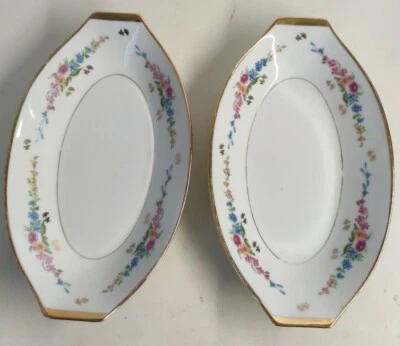 Vide poche  en porcelaine Limoges France L 21,5 cm Vierzon vintage signé  - Photo 1/4