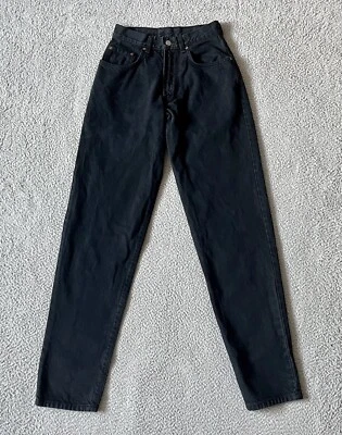 Pantalones de mezclilla vintage Lucky Brand para mujer 27x33 negros tiro alto mamá cónicos hechos en EE. UU. Foto 1 de 4