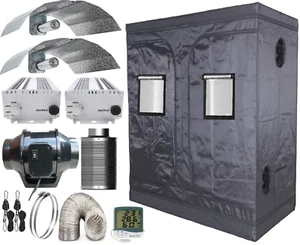 Hydroponics Grow Tent Kit 240x120 cm and 200 x 100 cm Indoor Mylar Grow Box Kit - Picture 1 of 24